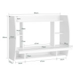 SoBuy FWT18-W Wall-Mounted Desk | Computer Desk with Storage Shelf